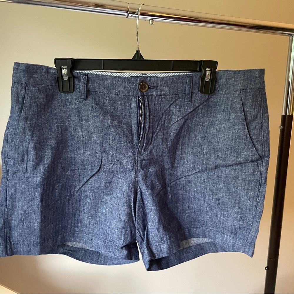 Blue Chambray Shorts